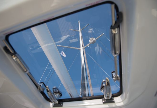 Reportage photographique sur le navire AMEL 50 à Belle-île-en-mer. 
Détails extérieur du navire.
©Jean-Sébastien EVRARD pour ILAGO juillet 2017.
0681653729